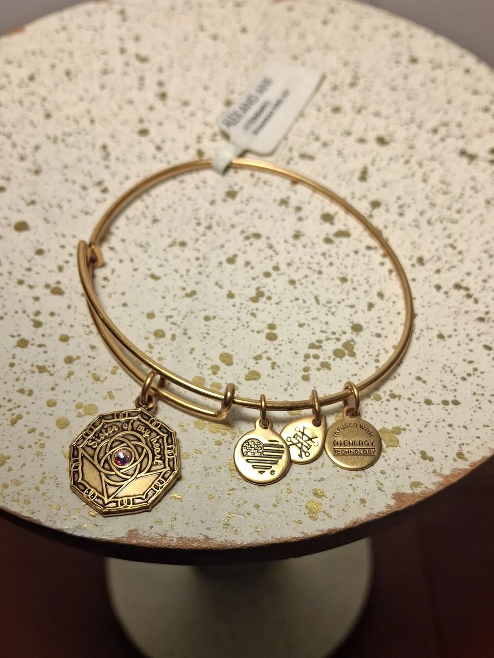 Alex and Ani Gold-Tone Bridesmaid Charm Bangle Bracelet